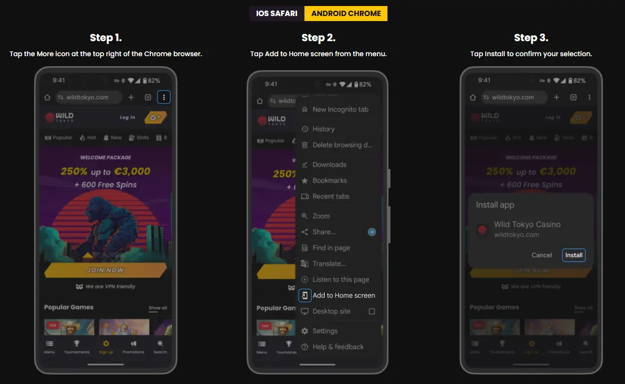 Mobile app download screens showcase