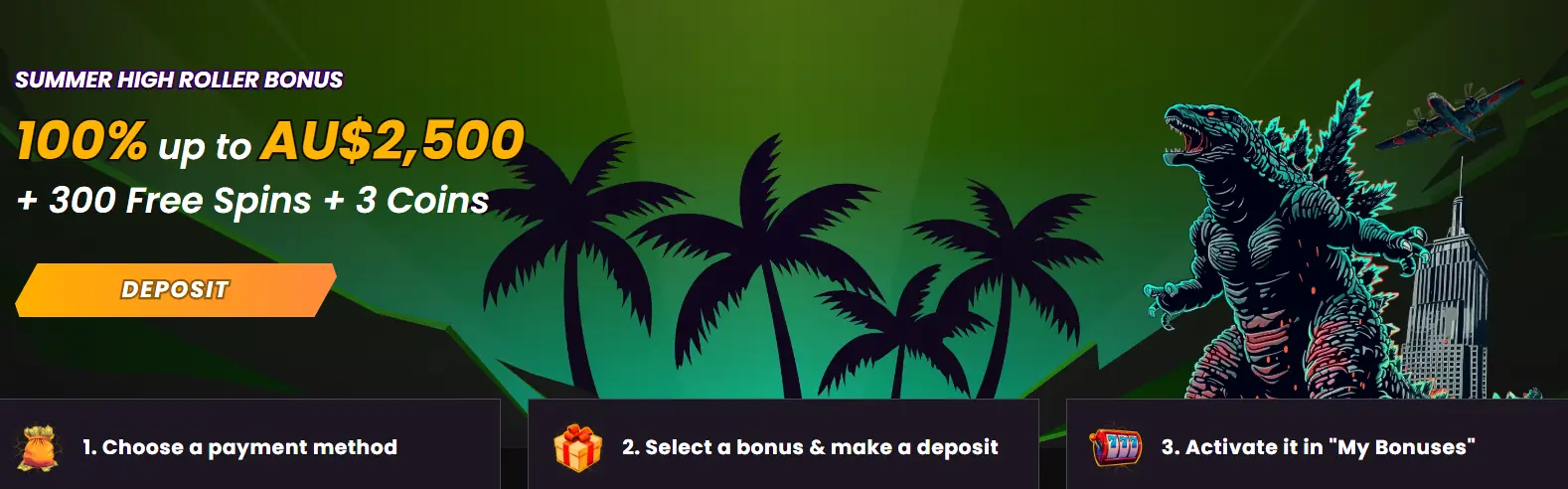 Tropical paradise themed high roller promotion